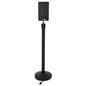 Floor standing digital sign stanchion with 2 built-in speakers 