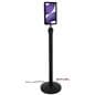 55 inch x 8 inch floor standing digital sign stanchion