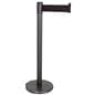 These retractable belt stanchions have a graphite metallic finish 