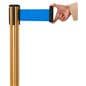These retractable belt stanchions have elegant nylon belts