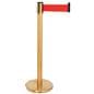 These retractable belt stanchions have a total weight of 26 pounds
