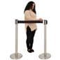 These retractable belt stanchions have multiple configuration options