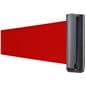 Retractable queue barrier with extended belt