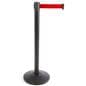 retractable queue barrier