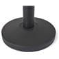 Crowd control stanchion with a round weighted base