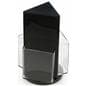 Rotating 3 Pocket Literature Holder on Black Base