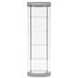 Round display case with adjustable shelves