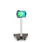 Rolling iPad stand with height adjustable design 