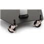 Rolling iPad stand with wheels for portability 
