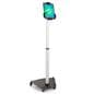 Rolling iPad stand with universal tablet holder