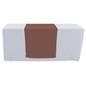 Brown table runner with with hemmed edge