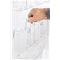Adjustable 4-tier floor magazine stand with flexible layout for a variety of literature
