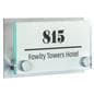 6" x 3" Office Door Sign with Brushed Metal Backing