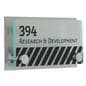 Office Door Sign with Brushed Metal Backing with Mounting Hardware