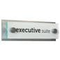 Clear Acrylic Standoff Office Sign with Silver Backer