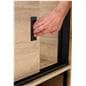 Wooden display showcase with sliding door