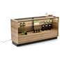 Wooden display showcase made with modern design
