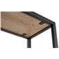Rustic shelving unit with metal support tabs