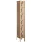 6 Tier Gym Locker with Tan Finish
