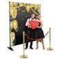 2 Piece red rope stanchion event backdrop