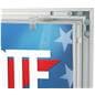 Locking poster frame features clips to keep media securely in place