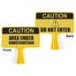 Custom traffic cone sign topper with front and back signage 