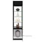 LED display case tower with hinged door