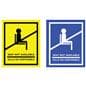 English/Spanish social distancing seat sticker is compatible on multiple surfaces