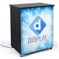 Trade show display kit with LED silicone edge graphic counter