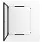 Black poster holder with swing open door