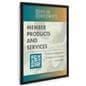Black poster holder with black frame