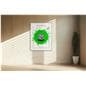Silver swinging poster hanger with lock