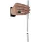 Minimalist white signage stand assembles in seconds