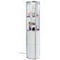 Pirouet portable collapsible showcase with aluminum posts