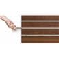 Hand Pulling out Slot Insert of  the Cherry Finish Large Slotted Wall Board Panel