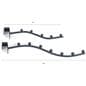 Waved waterfall hanger set for SM4HBB with 8 inch and 12 inch designs