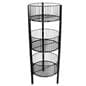 Round wire dump bins with back powder coated finish