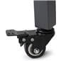 Tiered display table with wheels and locking casters