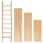 A-frame shelf with 3 shelves in varying sizes