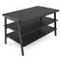 3 tier display table features steel frame construction