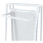 Garment display rack with 11 inch deep hanging rail 