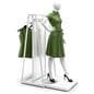 Garment display rack with adjustable levelers 