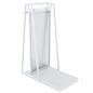 Garment display rack with frosted acrylic divider 