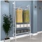Wall mount a-frame outrigger in a retail setting