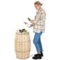 Wooden display barrel with 7 inch deep false bottom