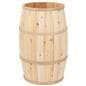 Wooden display barrel with smooth exterior finish