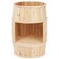 Bourbon barrel display case with overall height of 30 inches