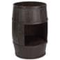Bourbon barrel display case with 20 inch overall width