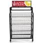 Bakers rack cart signage for BAKCRT4NBK with full bleed printing areas 