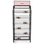 Custom bakery rack signage for BAKCRT6NBK  includes three personalized printed graphics with styrene construction